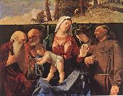 LOTTO, Lorenzo, Madonna and Child with Saints